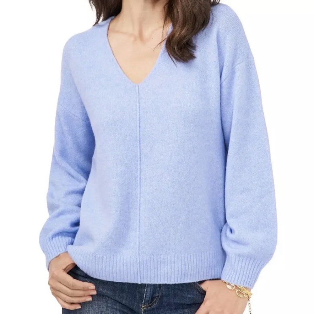 Vince Camuto Ladies Marine Blue V Neck Sweater Size M